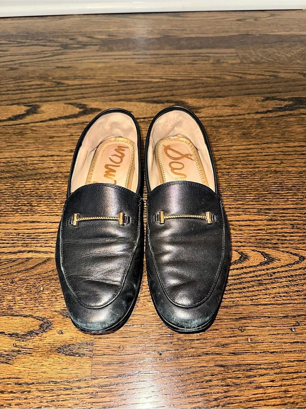 Sam Edelman Loraine Bit Loafer Black Gold-Tone Bit Hardware